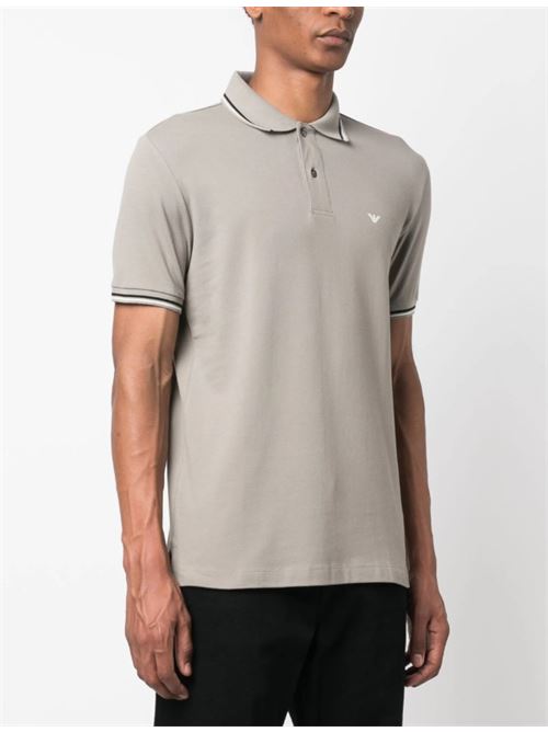 polo a righe con logo ricamato Emporio Armani | 8N1FB4 1JPTZ.0643